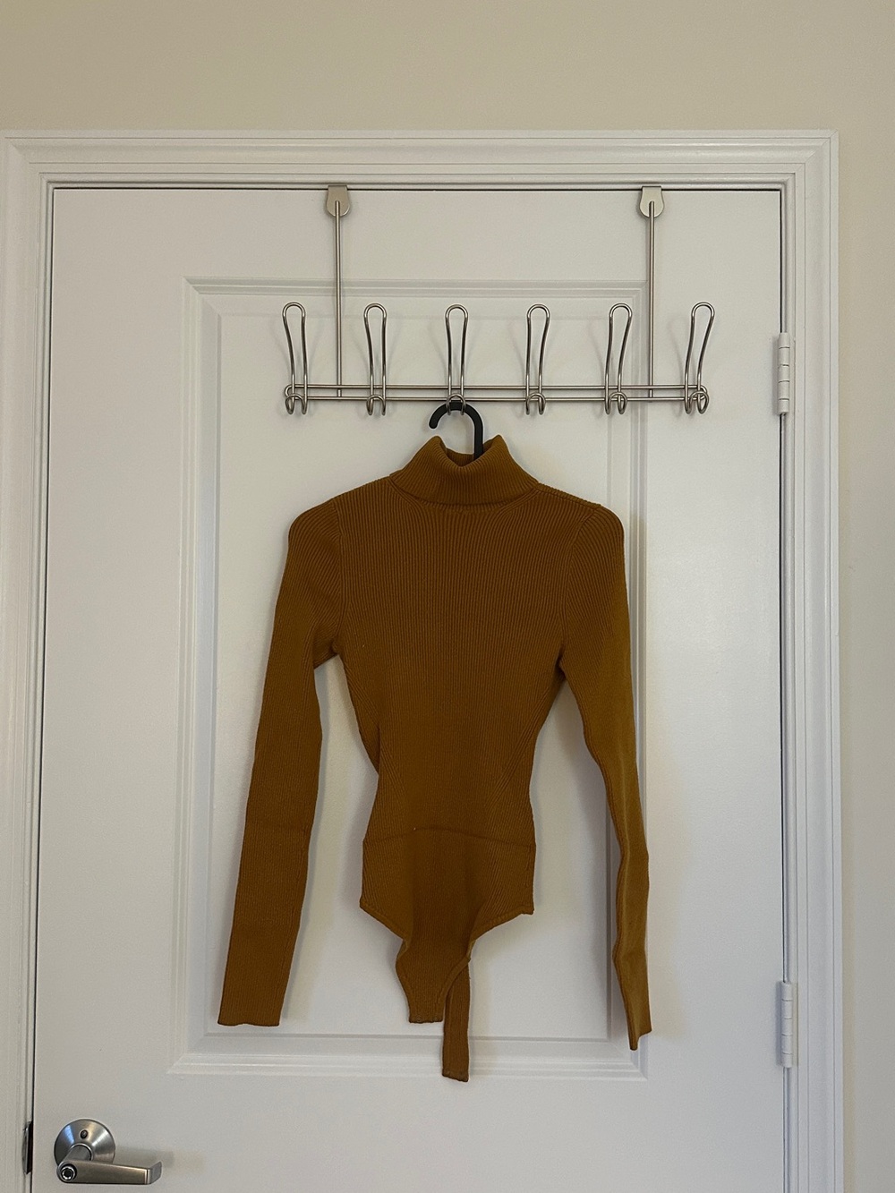 Abercrombie & Fitch Mustard Ribbed Turtleneck Bodysuit